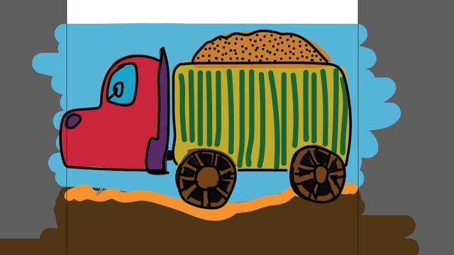 Рисование грузовика детям часть 83 смотреть онлайн