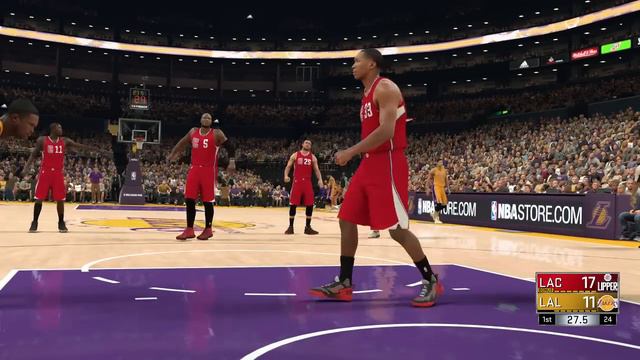 NBA 2K17 (PS4) - Clippers vs Lakers Gameplay смотреть онлайн