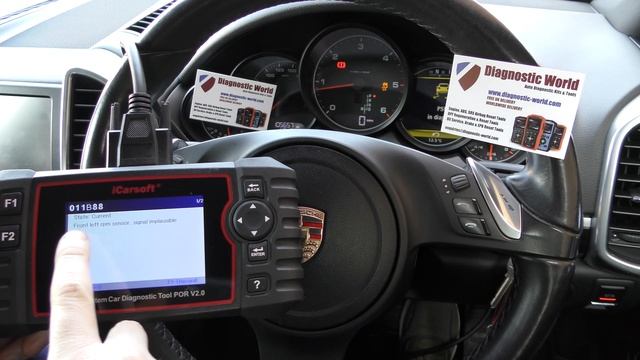 Porsche Cayenne ABS Fault Sensor Diagnose Reset Fix iCarsoft POR v2.0 011B88 011B0C 955 957 958 смотреть онлайн