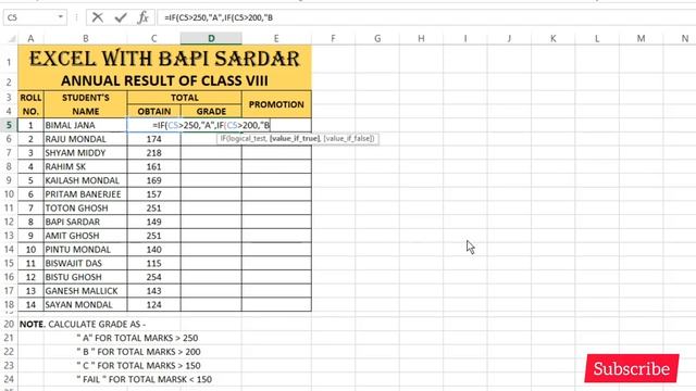 How to Calculate Grade in easy way - the magic excel tricks - #excelwithbapisardar #bapisardar смотреть онлайн