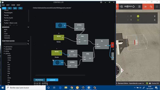 APRENDIENDO A USAR CONTROL IO DE FACTORY IO     I  Parte