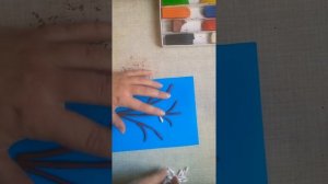 Верба из пластилина и ватных палочек