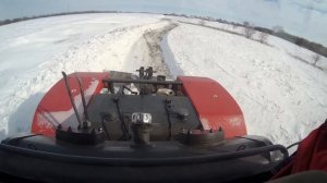 Чистка снега на К-742Пр