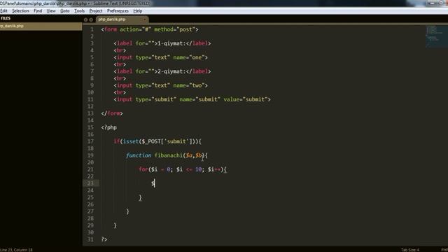 PHP #22 - Dars. PHPda mashq(fibanachi sonlar ketma-ketligi) смотреть онлайн