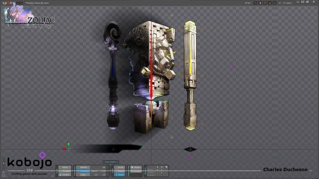 Zodiac Orcanon Odyssey, Making Of Temple Statue Boss On Spine.