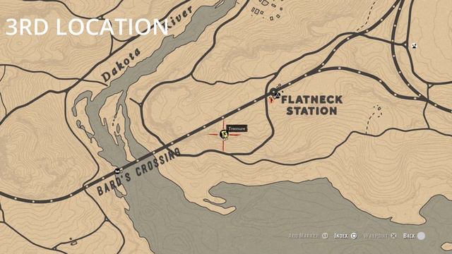 Red Dead Online Bard's Crossing Treasure Map All Locations смотреть онлайн