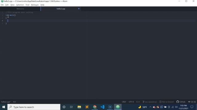 Introduction to Computer Science C++: Installing Atom and Getting Started смотреть онлайн
