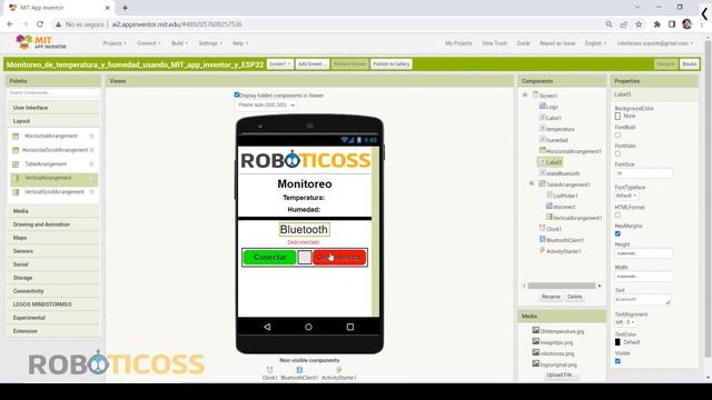 Monitoreo de temperatura y humedad con ESP32 y App Inventor Bluetooth смотреть онлайн