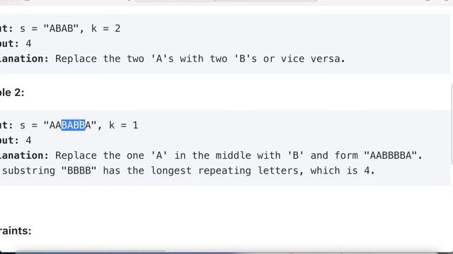 Sliding Window 5 - Medium - Longest Repeating Character after Replacement - JAVA смотреть онлайн