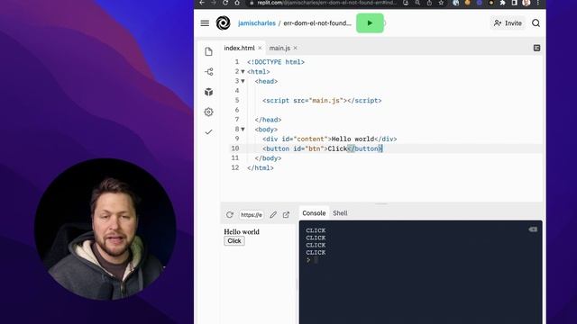 How to fix "TypeError: Cannot read properties of null (reading addEventListener)" - Ep 12 смотреть онлайн