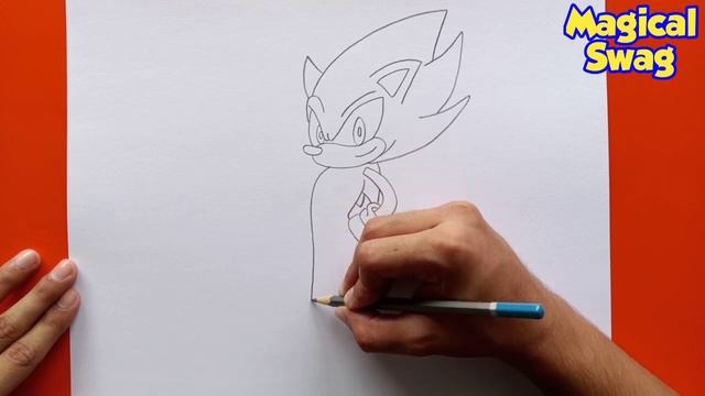Sonic drawing || How to draw Hyper Sonic Step by Step смотреть онлайн
