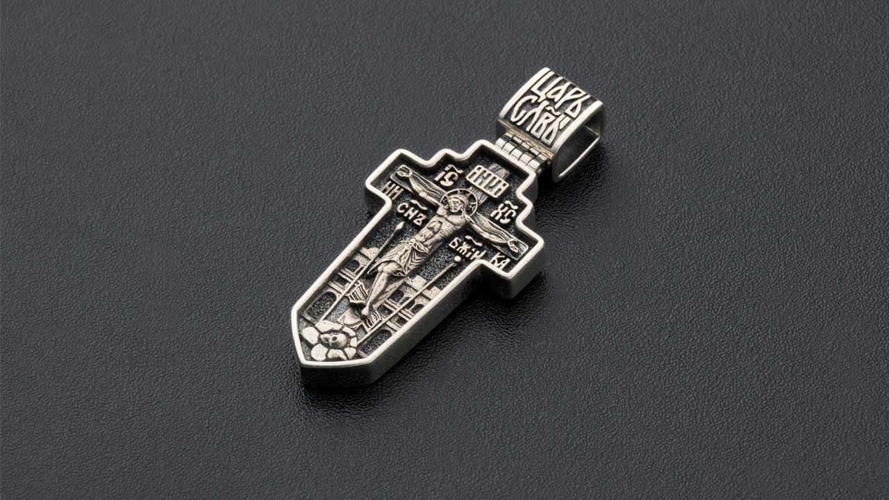 Крест с Распятием Иисуса и образом Архангела Михаила