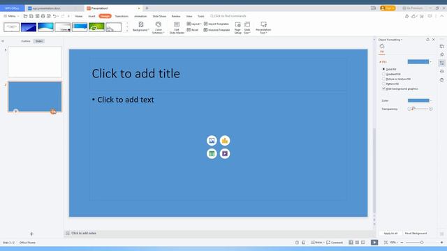 How to change slide background color in wps presentation смотреть онлайн