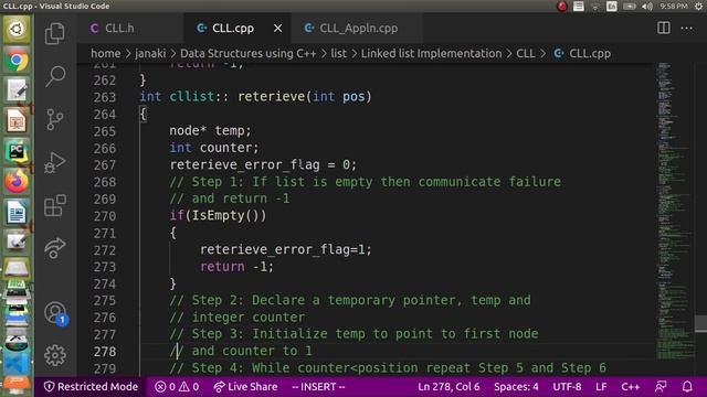 Retrieve Element in a Circular Single Linked List | Data Structures using C++ смотреть онлайн