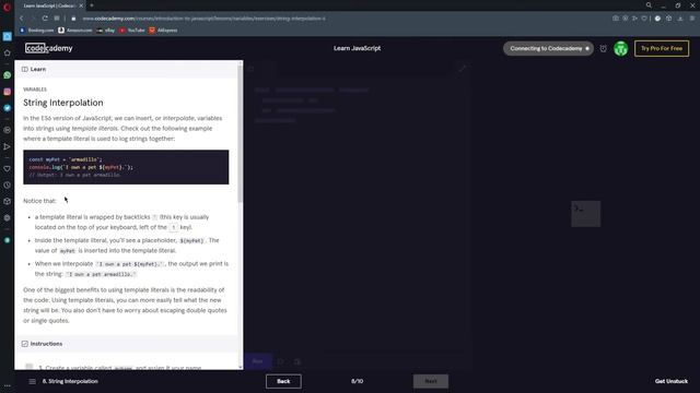 Codecademy: JavaScript Tutorial #4 смотреть онлайн