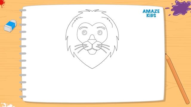 Как Нарисовать Льва для Детей. Рисунки Своими Руками. Учимся Рисовать Животных. Уроки Рисования смотреть онлайн