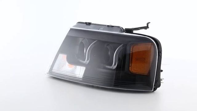 DNA Motoring 04-08 Ford F150 | Lincoln Mark LT Black Amber 3D Headlights смотреть онлайн