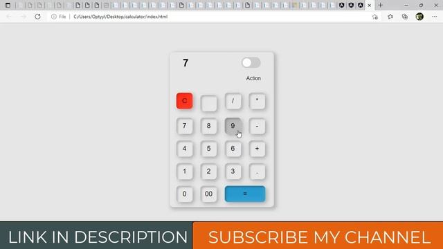 Black/White Theme Calculator in JavaScript using Bootstrap With Source Code samehulhaq смотреть онлайн