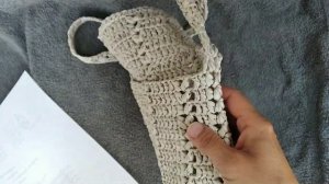 Летняя вязаная сумочка из рафии крючком. Схема