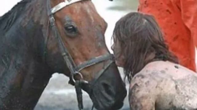 Этот конь медленно шел на дно, но хозяйка ничего не могла поделать. Тогда девушка обняла его … смотреть онлайн