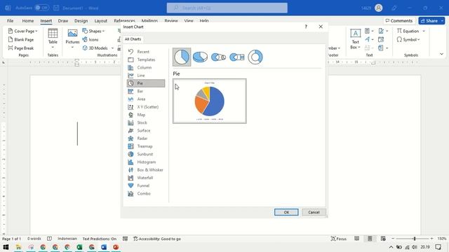Menggunakan Chart/Grafik (Integrasi Word dengan Excel) смотреть онлайн