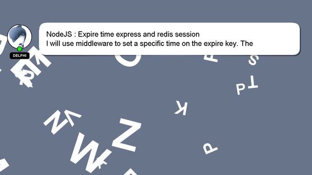 NodeJS : Expire time express and redis session смотреть онлайн