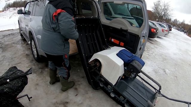 Погрузка мотобуксировщика (мотособаки) в машину в одного смотреть онлайн