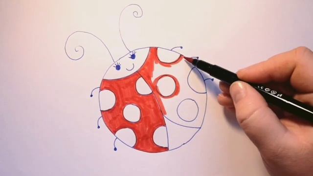 Божья коровка! Рисуем с ребенком. смотреть онлайн