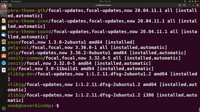 Command to display installed packages in Ubuntu OS. смотреть онлайн