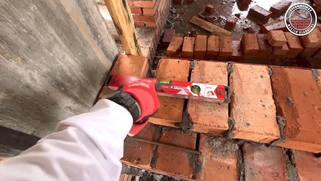 Кладка кирпича правильная работа тычковый замок Мастер Класс от Юсуп смотреть онлайн