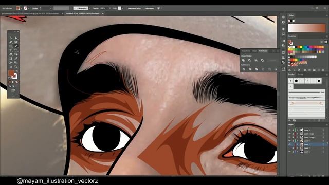 Vector Art | Vector Portrait | Cartoon Yourself - Adobe Illustrator | Mayam Pakhare смотреть онлайн