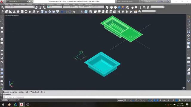 Membuat bak cuci piring di Autocad 3d | Kitchen zink 3d смотреть онлайн