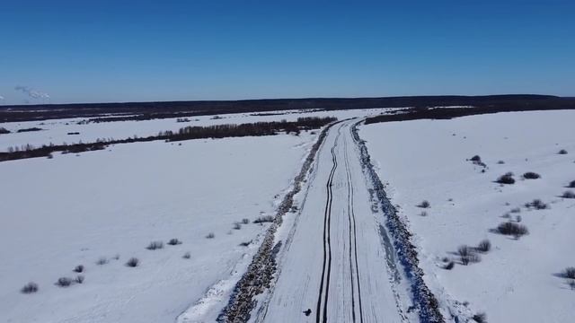 Строительство подъездной дороги к новому Сургутскому мосту через Обь (апрель 2023) смотреть онлайн