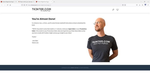 Free Tkinter Widget Book Today! Tkinter.com смотреть онлайн