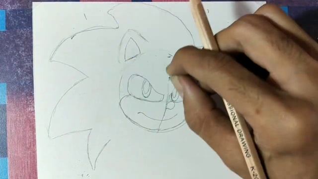How to draw sonic //outline step by step смотреть онлайн