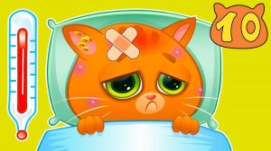 Суровый КОТИК БУБУ №10. Бубу заболел. МУЛЬТФИЛЬМ про котят на канале Хвостик ТВ