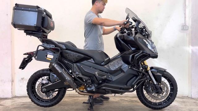 Honda Xadv750 2017 Exhaust Sound Akrapovic Slip On Black Edition