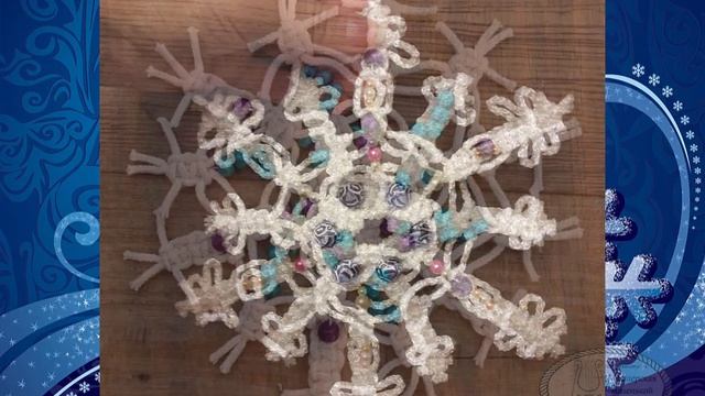 Новогодний макраме-марафон 2020. Работы участниц. Снежинки / macrame snowflakes смотреть онлайн