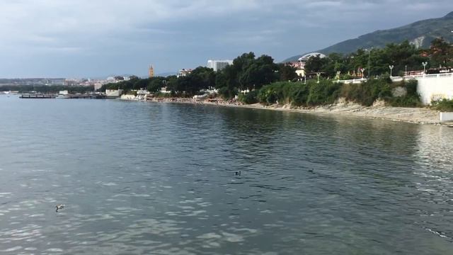 Геленджик. Обзор пляжа в районе улицы Красивой. Июнь 2019г. смотреть онлайн