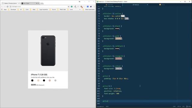 Customize Product E-commerce HTML, CSS, JS смотреть онлайн