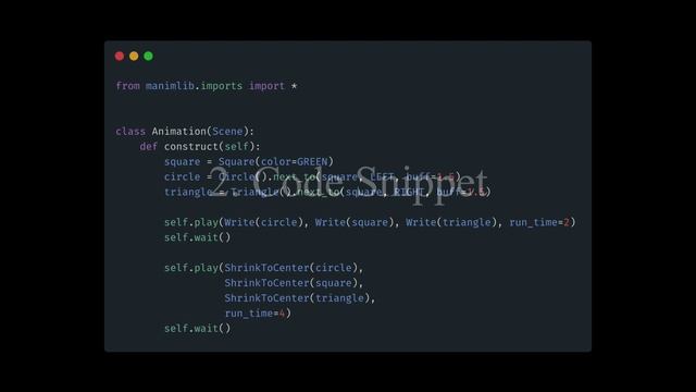 Manim Example | ShrinkToCenter Animation Effect смотреть онлайн
