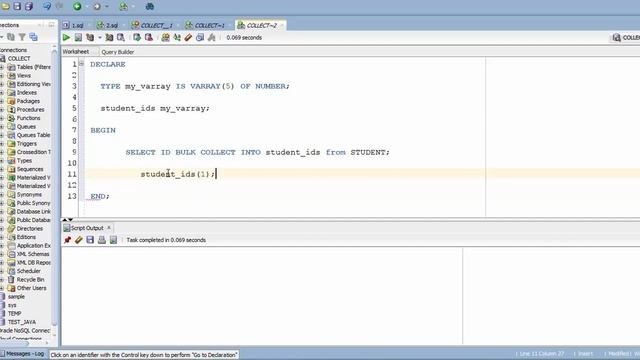 Collections in Oracle PLSQL смотреть онлайн