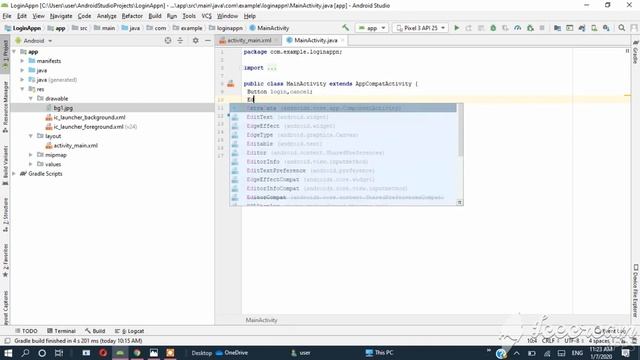 Login app in android studio смотреть онлайн