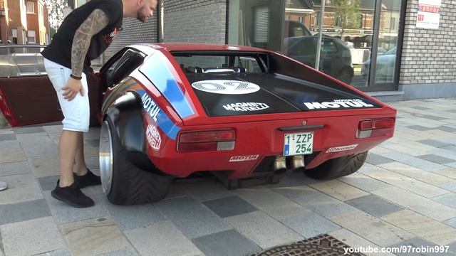 WIDEBODY BAGGED DeTomaso Pantera - Accelerations, Flames, Start-up, Sounds, ...