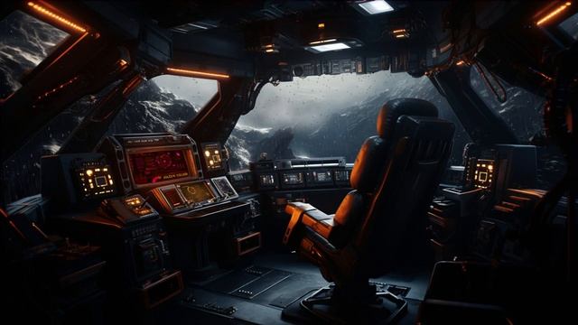 Radio Chatter From Spaceship Bridge & Alien Planet Rain. Sci-Fi Ambiance for Sleep, Study, Relaxing смотреть онлайн