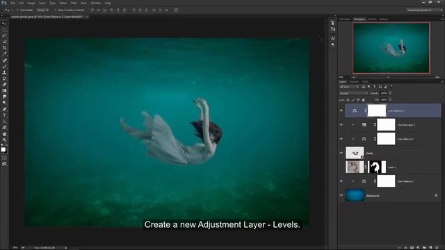 Beautiful Underwater Scene: Photoshop Tutorial смотреть онлайн