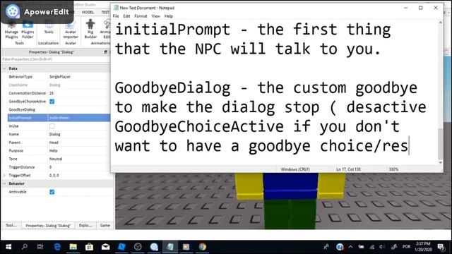 How to make a npc dialogue - ROBLOX STUDIO смотреть онлайн