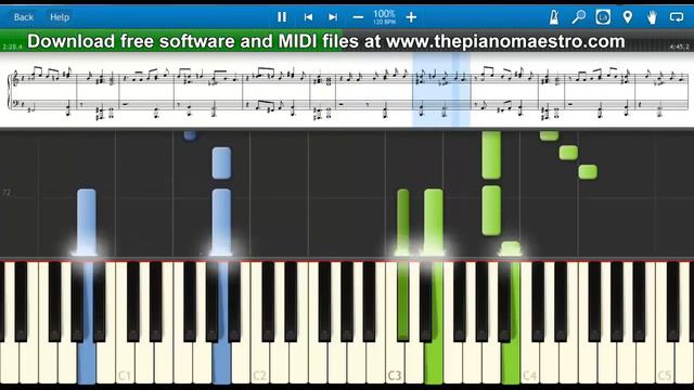 Spectrum Say My Name - Florence and The Machine -- piano lesson with Synthesia смотреть онлайн