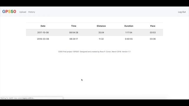 CS50 Final Project: 'GPS50' - an Online GPS Activity Viewer смотреть онлайн