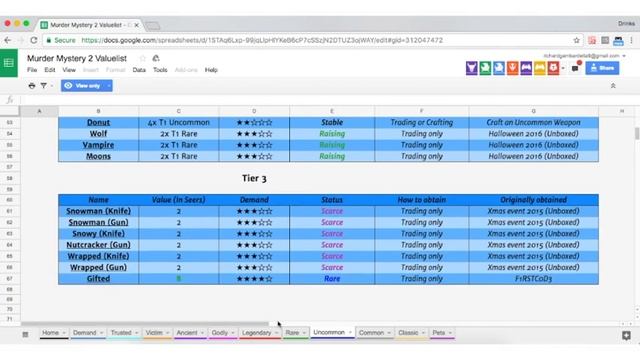 Murder mystery 2 | Trading (value list) | Roblox with dri_nks смотреть онлайн